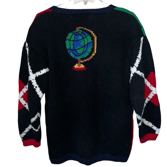 Vintage Eagle’s Eye 1995 Hand Knit Button Front Sweater Academia Size Small - Picture 2 of 14